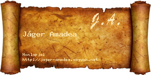 Jáger Amadea névjegykártya